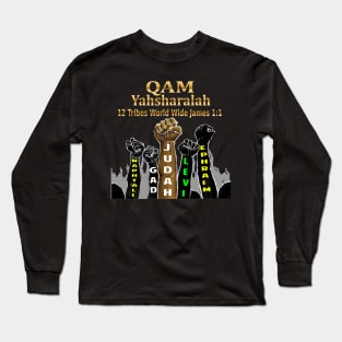 Custom Trendy Qam Yasharahla | Fist in the Air| 12 Tribes of Israel| Tee MUST have for your collection Explore More designs on Sons of Thunder Long Sleeve T-Shirt